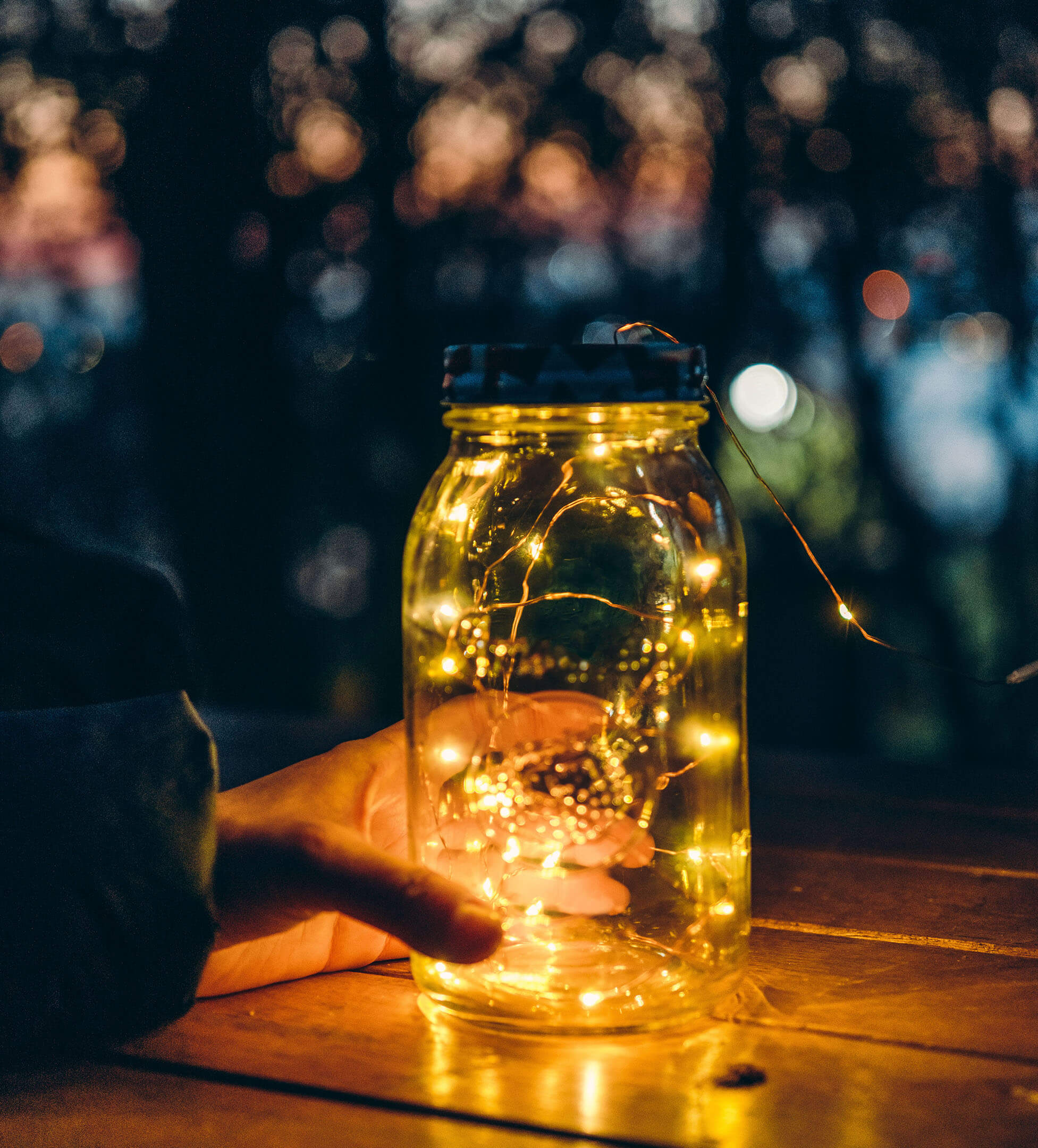 Handheld mason jar lit with led lights creates flawless & consistent social presence as our strategy essential for business